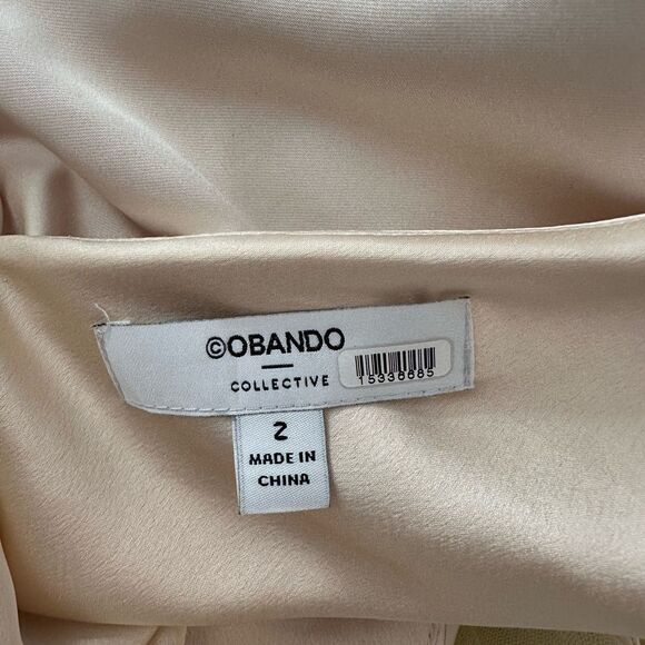 Obando Collective Cream Satin High Low Tank Top | Size 2 - Picture 10 of 10